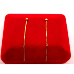 Złote kolczyki kulki przeciągane PR.585 W:1,02gr InterSKLEP