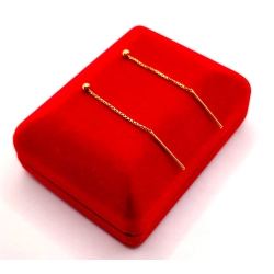 Złote kolczyki kulki przeciągane PR.585 W:1,02gr InterSKLEP