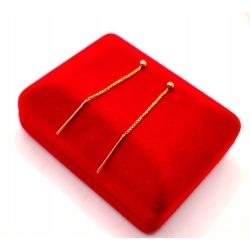 Złote kolczyki kulki przeciągane PR.585 W:1,02gr InterSKLEP