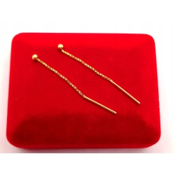 Złote kolczyki kulki przeciągane PR.585 W:1,02gr InterSKLEP