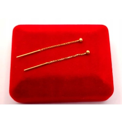 Złote kolczyki kulki przeciągane PR.585 W:1,02gr InterSKLEP