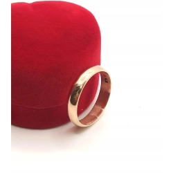 Złota obrączka 4mm Pr.585 W:4,77gr Roz.22