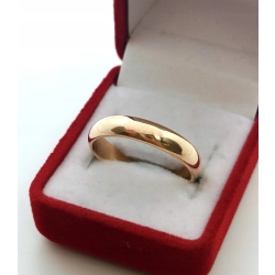Złota obrączka 4mm Pr.585 W:4,77gr Roz.22