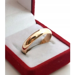 Złota obrączka 4mm Pr.585 W:4,77gr Roz.22