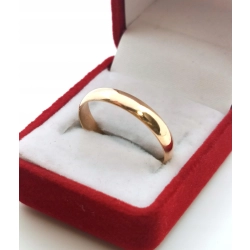 złota obrączka 3,5mm Pr.585 W:2,31gr Roz.23