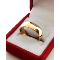 Złota obrączka Warmet 6mm Pr.585 W:5gr Roz.15