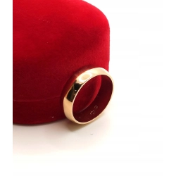 Złota obrączka Warmet 6mm Pr.585 W:5gr Roz.15