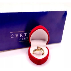 Złoty pierścionek Gwóźdź diamenty 0,13ct PR.875 W:2,46gr R.16 InterSKLEP