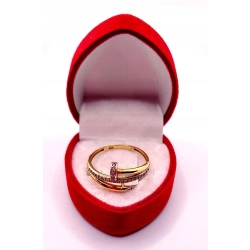 Złoty pierścionek Gwóźdź diamenty 0,13ct PR.875 W:2,46gr R.16 InterSKLEP