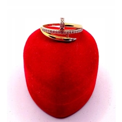 Złoty pierścionek Gwóźdź diamenty 0,13ct PR.875 W:2,46gr R.16 InterSKLEP