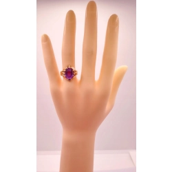 Złoty sygnet damski z Ametystem PR.583 W:6,49gr R.14 InterSKLEP