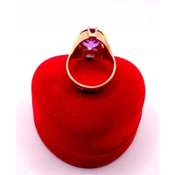 Złoty sygnet damski z Ametystem PR.583 W:6,49gr R.14 InterSKLEP