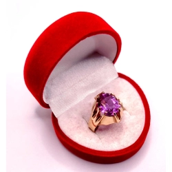 Złoty sygnet damski z Ametystem PR.583 W:6,49gr R.14 InterSKLEP