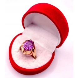 Złoty sygnet damski z Ametystem PR.583 W:6,49gr R.14 InterSKLEP