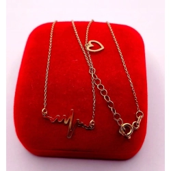 Złoty łańcuszek z Linią życia PR.375 W:1,10gr Dł.44-47cm InterSKLEP