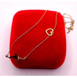 Złoty łańcuszek z Linią życia PR.375 W:1,10gr Dł.44-47cm InterSKLEP