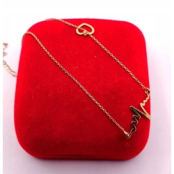 Złoty łańcuszek z Linią życia PR.375 W:1,10gr Dł.44-47cm InterSKLEP