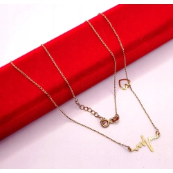 Złoty łańcuszek z Linią życia PR.375 W:1,10gr Dł.44-47cm InterSKLEP