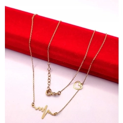 Złoty łańcuszek z Linią życia PR.375 W:1,10gr Dł.44-47cm InterSKLEP