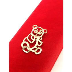 Złota zawieszka ażurowy Miś PR.585 W:1,21gr InterSKLEP