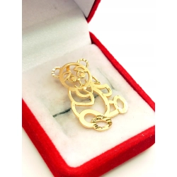 Złota zawieszka ażurowy Miś PR.585 W:1,21gr InterSKLEP