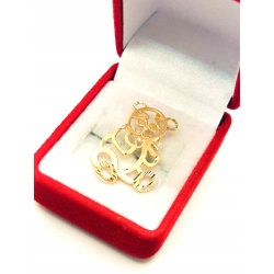 Złota zawieszka ażurowy Miś PR.585 W:1,21gr InterSKLEP