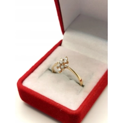 Złoty pierścionek z Cyrkoniami PR.583 W:1,57gr R.12 InterSKLEP