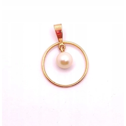 Złota zawieszka z Perłą PR.583 W:1,41gr InterSKLEP