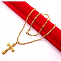 Złoty łańcuszek z Krzyżem PR.750 W:12,70gr Dł.54cm InterSKLEP