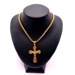 Złoty łańcuszek z Krzyżem PR.750 W:12,70gr Dł.54cm InterSKLEP