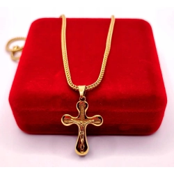 Złoty łańcuszek z Krzyżem PR.750 W:12,70gr Dł.54cm InterSKLEP