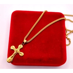 Złoty łańcuszek z Krzyżem PR.750 W:12,70gr Dł.54cm InterSKLEP