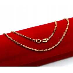 Złoty łańcuszek Kordel długi Pr.750 W:1,43gr Dł:58cm