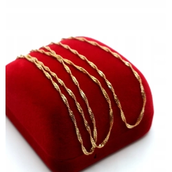 Złoty łańcuszek Singapur Pr.585 W:2,10gr Dł:55,5cm