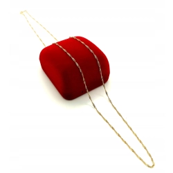 Złoty łańcuszek Singapur Pr.585 W:2,10gr Dł:55,5cm
