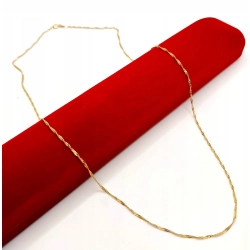 Złoty łańcuszek Singapur Pr.585 W:2,10gr Dł:55,5cm