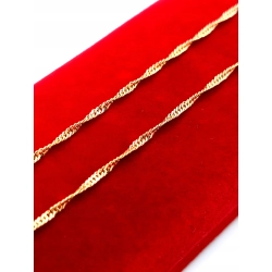 Złoty łańcuszek Singapur Pr.585 W:2,10gr Dł:55,5cm