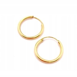 Złote kolczyki Kółka małe PR.585 W:0,49gr InterSKLEP