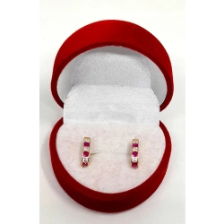 Złote kolczyki z Cyrkoniami PR.585 W:1,06gr InterSKLEP