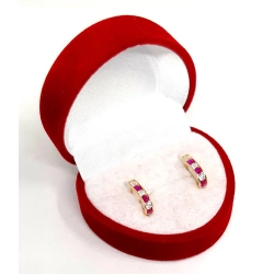 Złote kolczyki z Cyrkoniami PR.585 W:1,06gr InterSKLEP