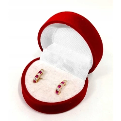 Złote kolczyki z Cyrkoniami PR.585 W:1,06gr InterSKLEP