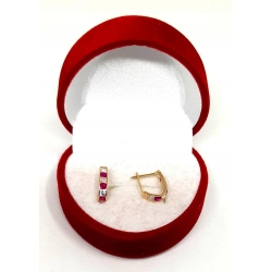 Złote kolczyki z Cyrkoniami PR.585 W:1,06gr InterSKLEP