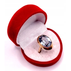 Złoty pierścionek z Akwamarynem PR.583 W:5,34gr R.16 InterSKLEP