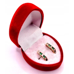 Złote kolczyki z Cyrkoniami PR.585 W:1,03gr InterSKLEP