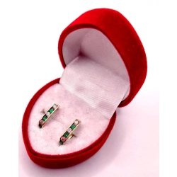 Złote kolczyki z Cyrkoniami PR.585 W:1,03gr InterSKLEP