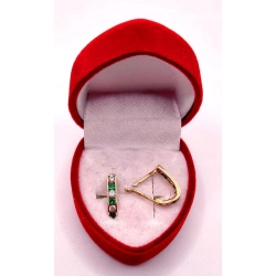 Złote kolczyki z Cyrkoniami PR.585 W:1,03gr InterSKLEP