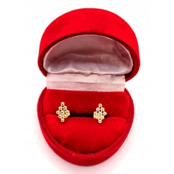 Złote kolczyki Romby sztyft PR.585 W:0,75gr InterSKLEP