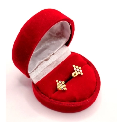 Złote kolczyki Romby sztyft PR.585 W:0,75gr InterSKLEP