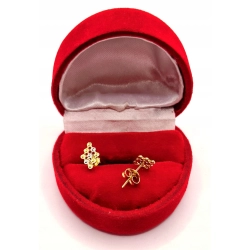 Złote kolczyki Romby sztyft PR.585 W:0,75gr InterSKLEP