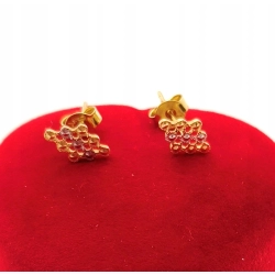 Złote kolczyki Romby sztyft PR.585 W:0,75gr InterSKLEP